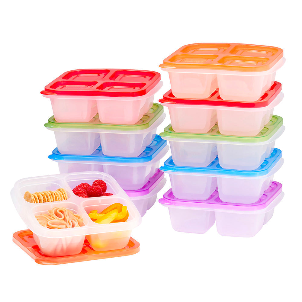 Easyboxes 4-Compartment Snack Containers 20-Piece Set