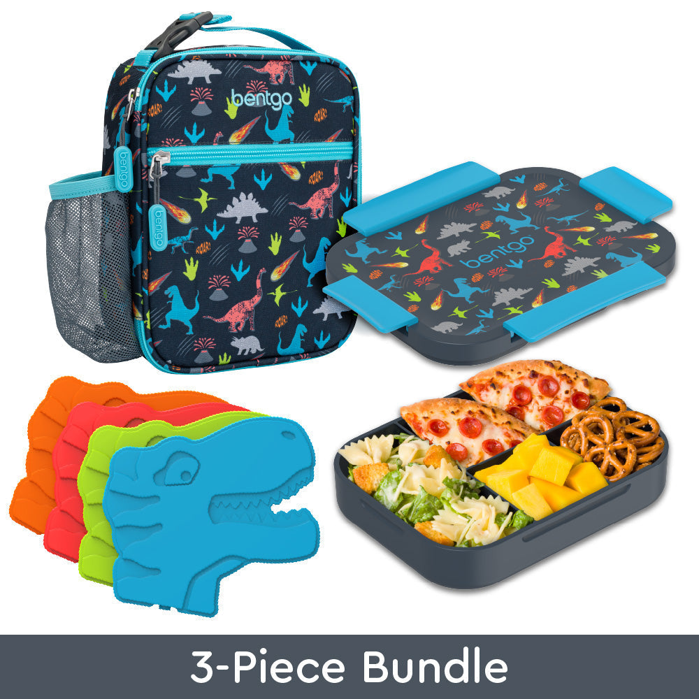 Kids Snap & Go Lunch Box, Insulated Lunch Tote, & Ice Packs