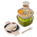 Glass Prints All-in-One Salad Container