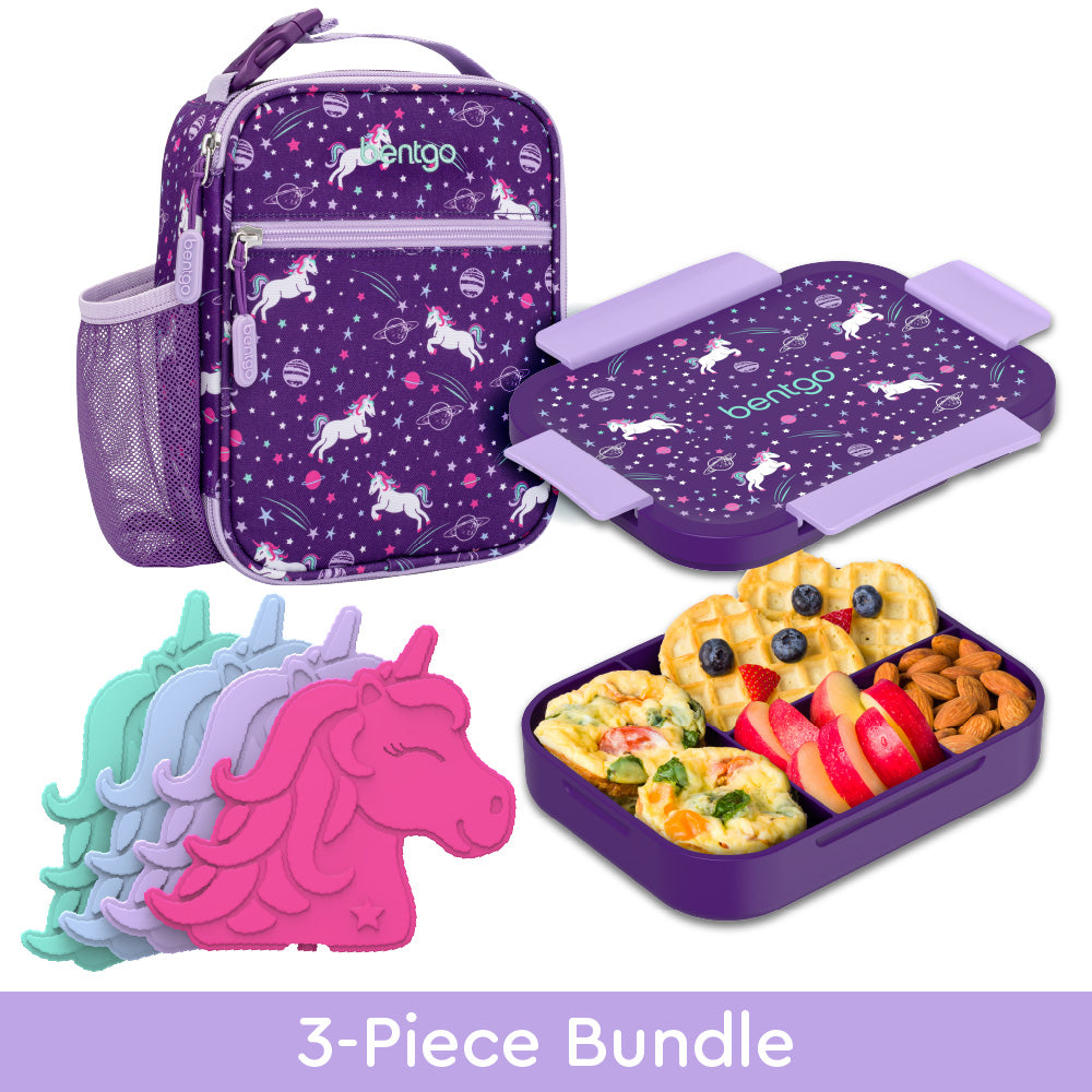 Kids Snap & Go Lunch Box, Insulated Lunch Tote, & Ice Packs