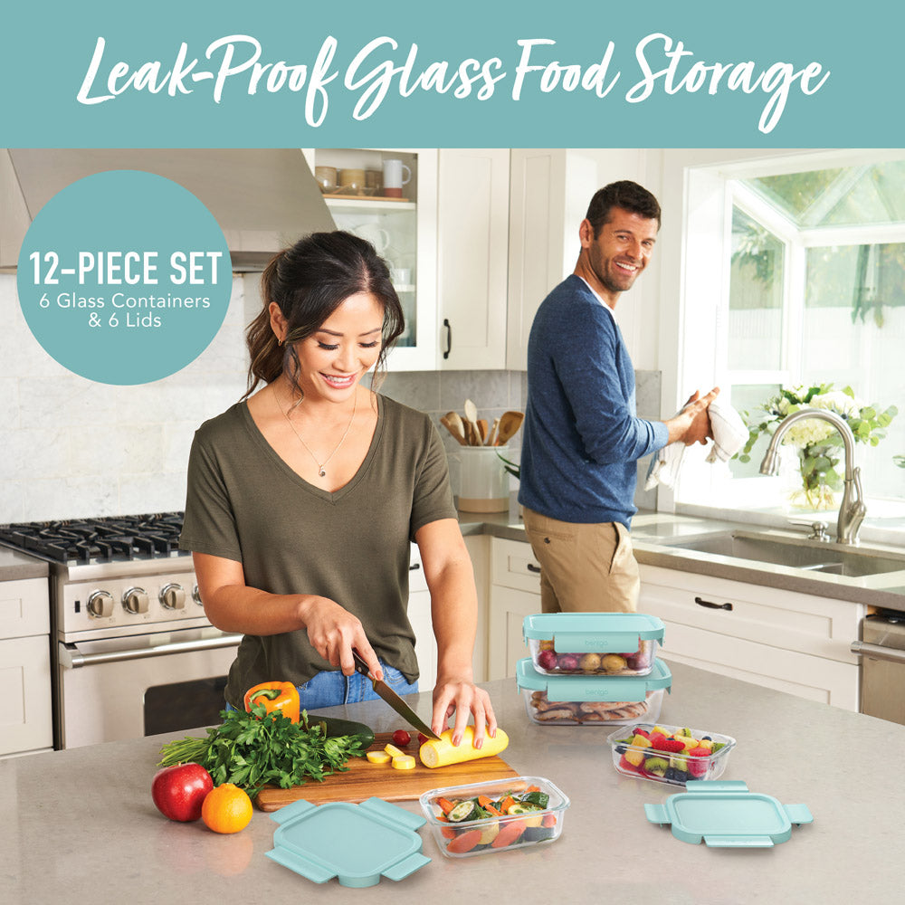 Glass Leak-Proof Food Storage Set (12-Piece)