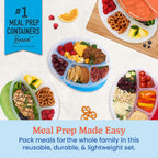 Easyboxes 4-Compartment Oval Containers 8-Piece Set