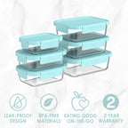 Glass Leak-Proof Food Storage Set (12-Piece)