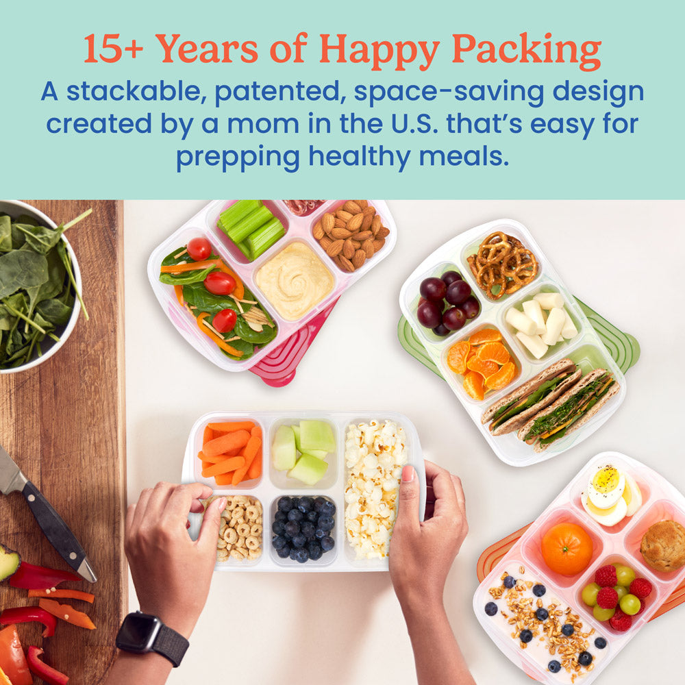 Easyboxes 5-Compartment Food Containers 8-Piece Set