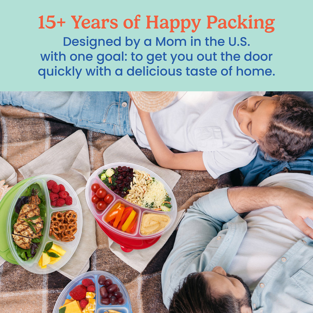 Easyboxes 4-Compartment Oval Containers 8-Piece Set