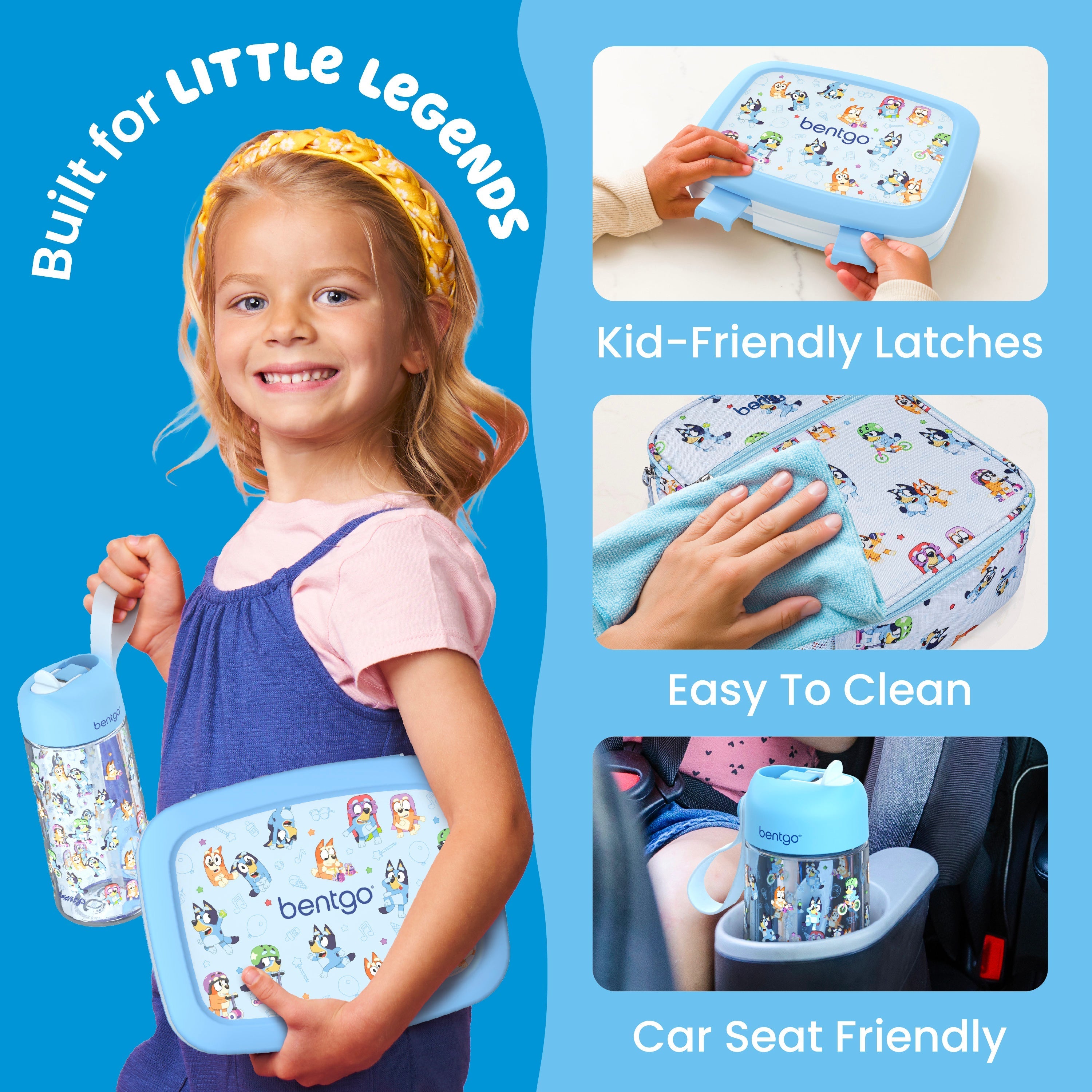 + Bluey Kids Prints 5-Piece Lunch Box Set