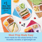 Easyboxes 3-Compartment Food Containers 8-Piece Set