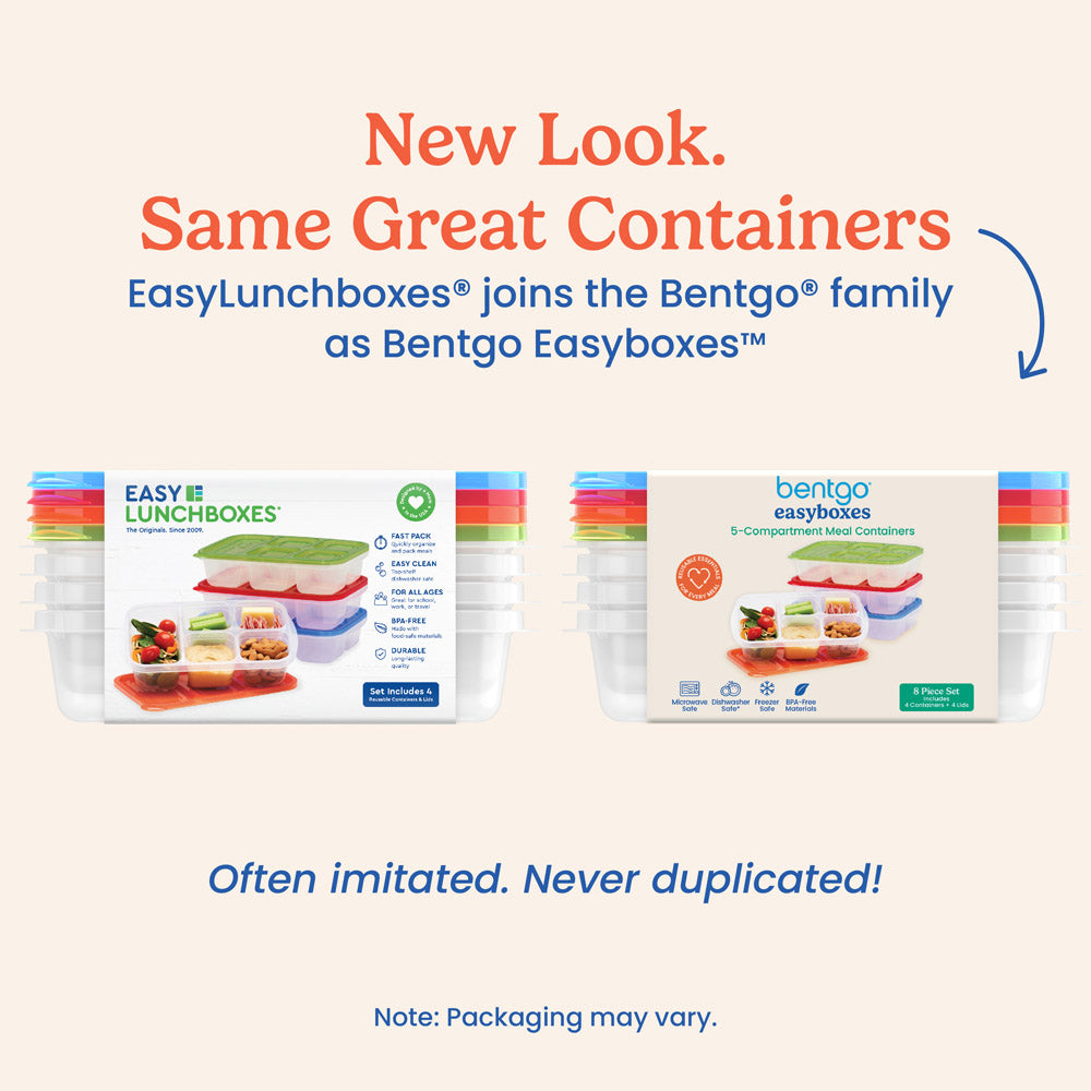 Easyboxes 5-Compartment Food Containers 8-Piece Set