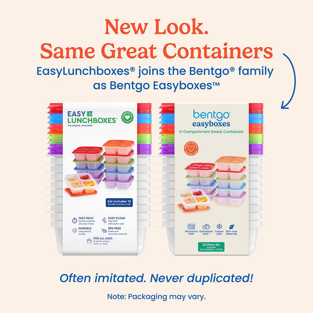 Easyboxes 4-Compartment Snack Containers 20-Piece Set