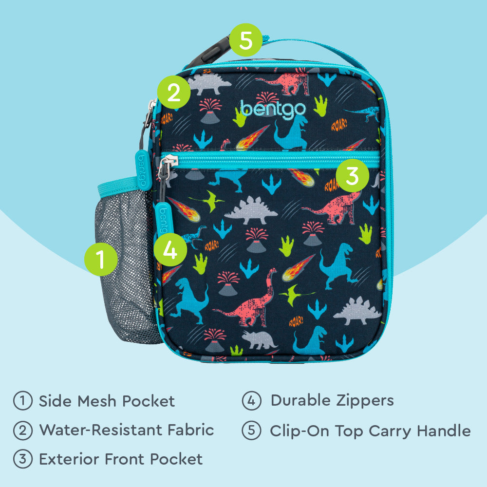 Kids Snap & Go Lunch Box, Insulated Lunch Tote, & Ice Packs