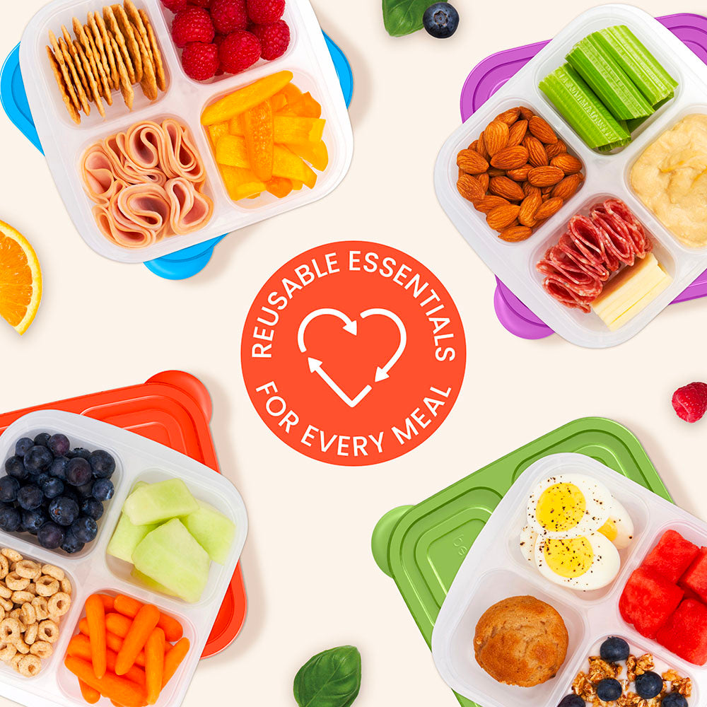 Easyboxes 4-Compartment Snack Containers 20-Piece Set