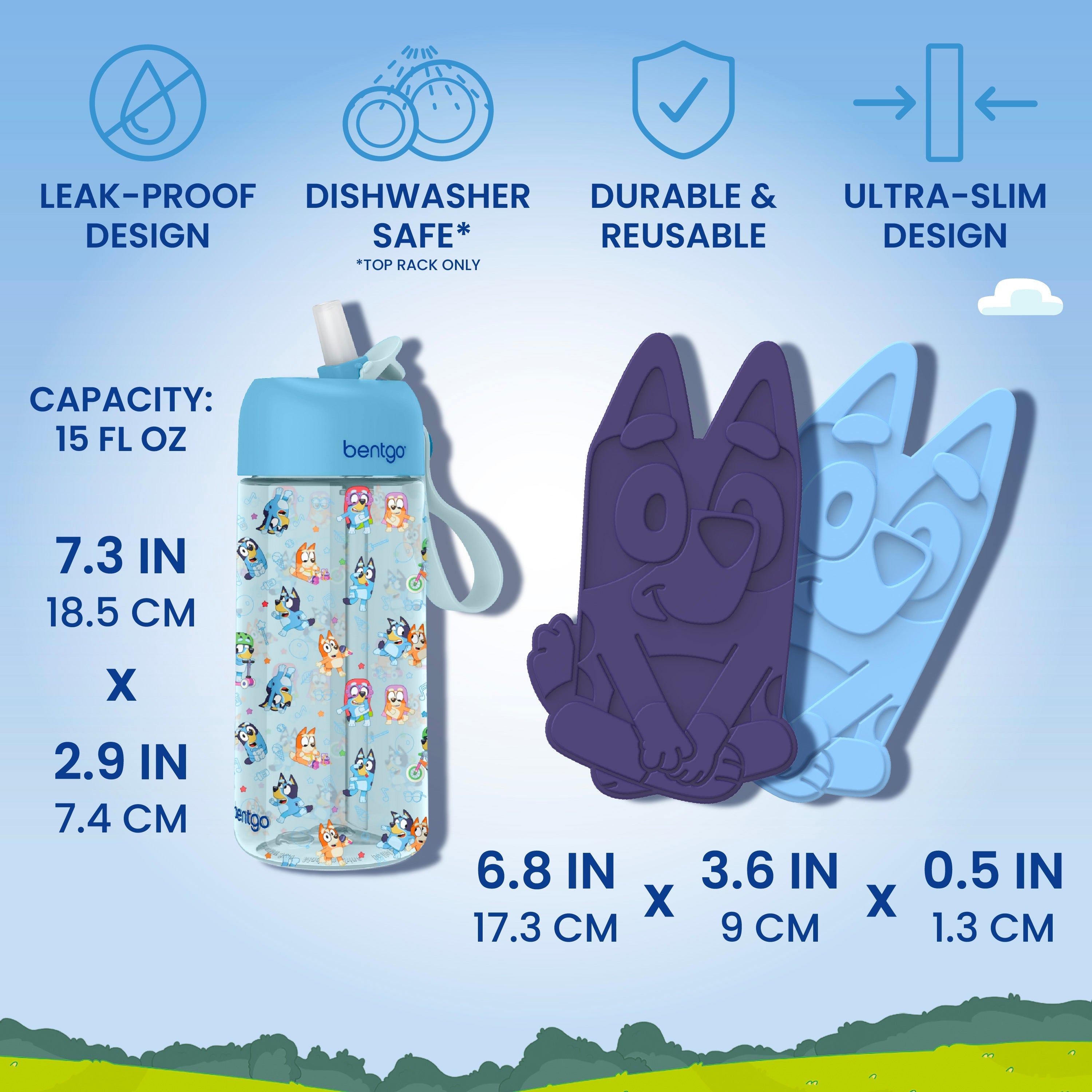 + Bluey Kids Prints 5-Piece Lunch Box Set