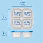 Easyboxes 4-Compartment Snack Containers 20-Piece Set