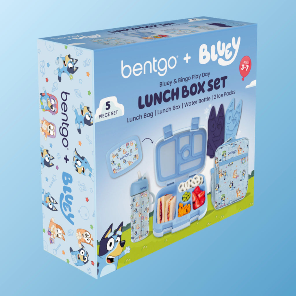 + Bluey Kids Prints 5-Piece Lunch Box Set
