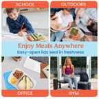 Easyboxes 3-Compartment Food Containers 8-Piece Set