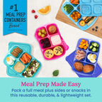 Easyboxes 5-Compartment Food Containers 8-Piece Set