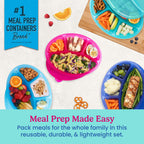 Easyboxes 4-Compartment Oval Containers 8-Piece Set