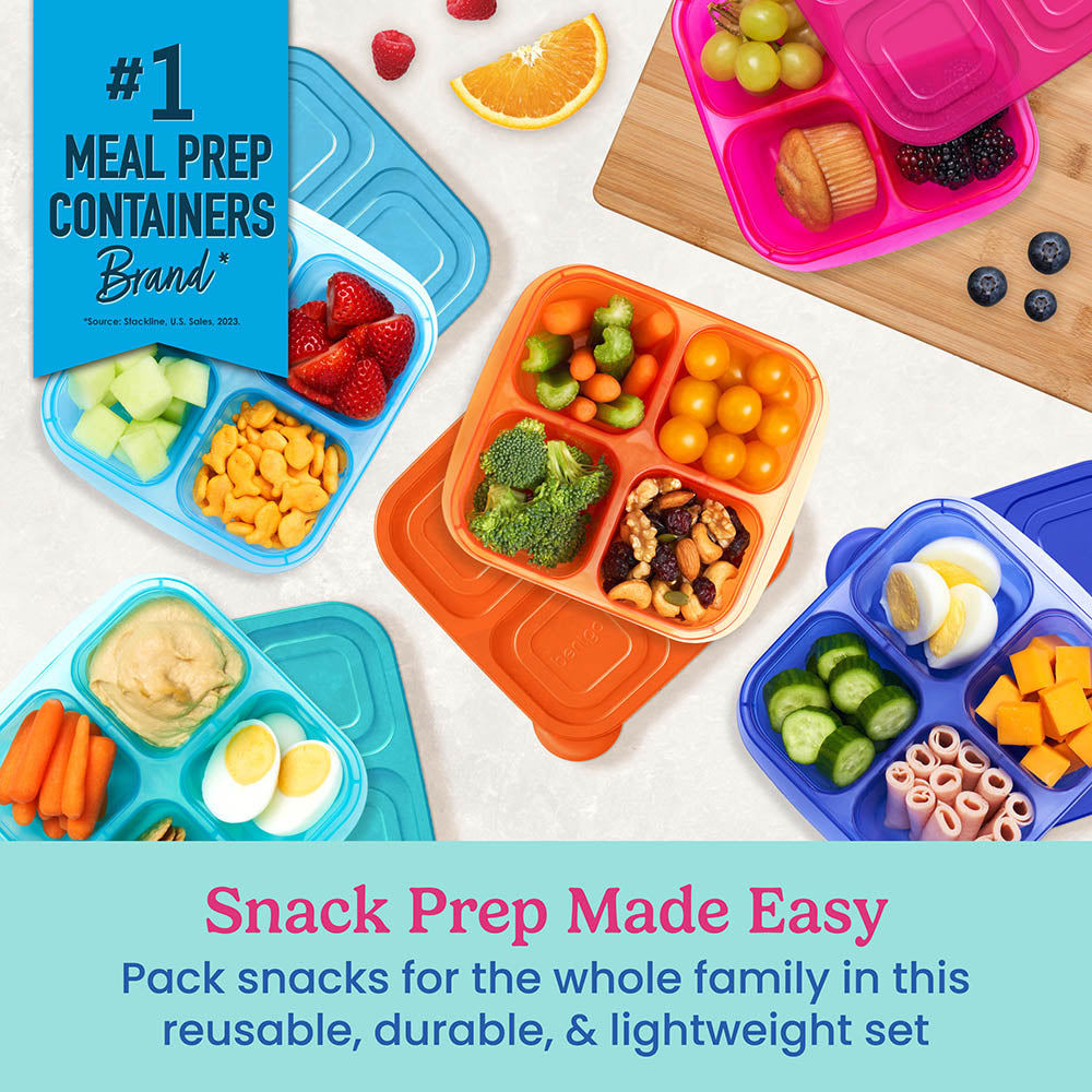 Easyboxes 4-Compartment Snack Containers 20-Piece Set
