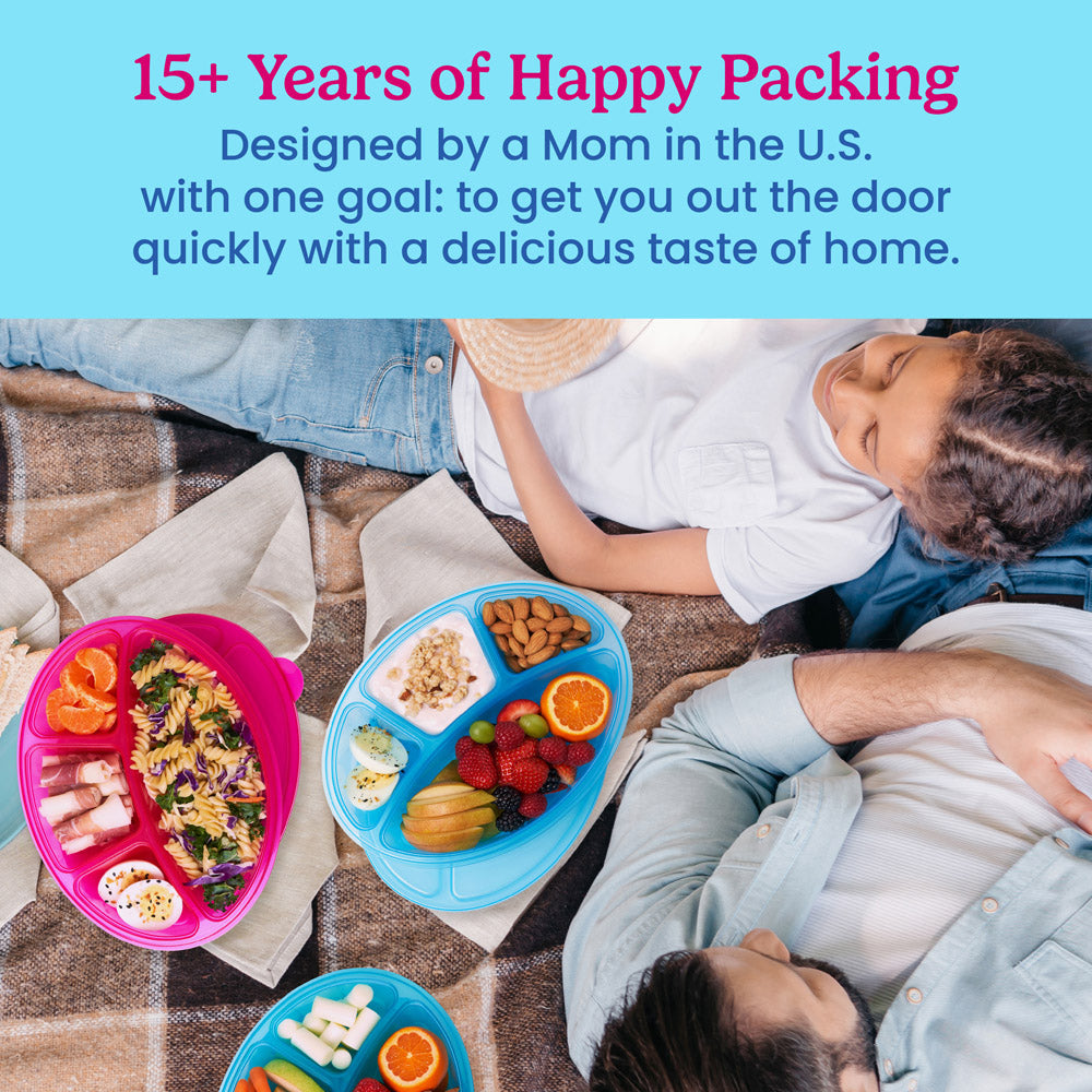 Easyboxes 4-Compartment Oval Containers 8-Piece Set