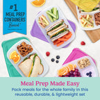 Easyboxes 3-Compartment Food Containers 8-Piece Set