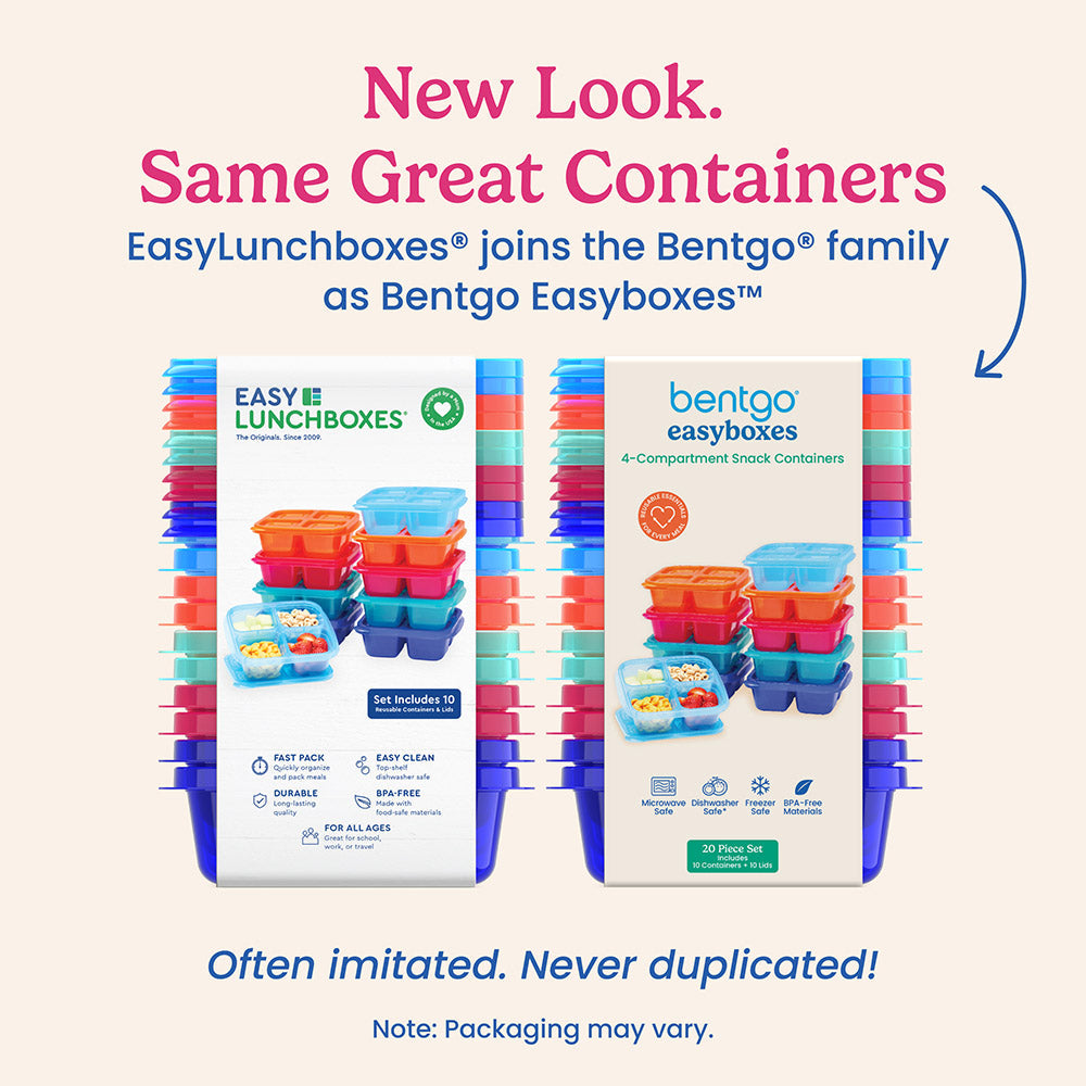 Easyboxes 4-Compartment Snack Containers 20-Piece Set