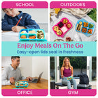 Easyboxes 5-Compartment Food Containers 8-Piece Set