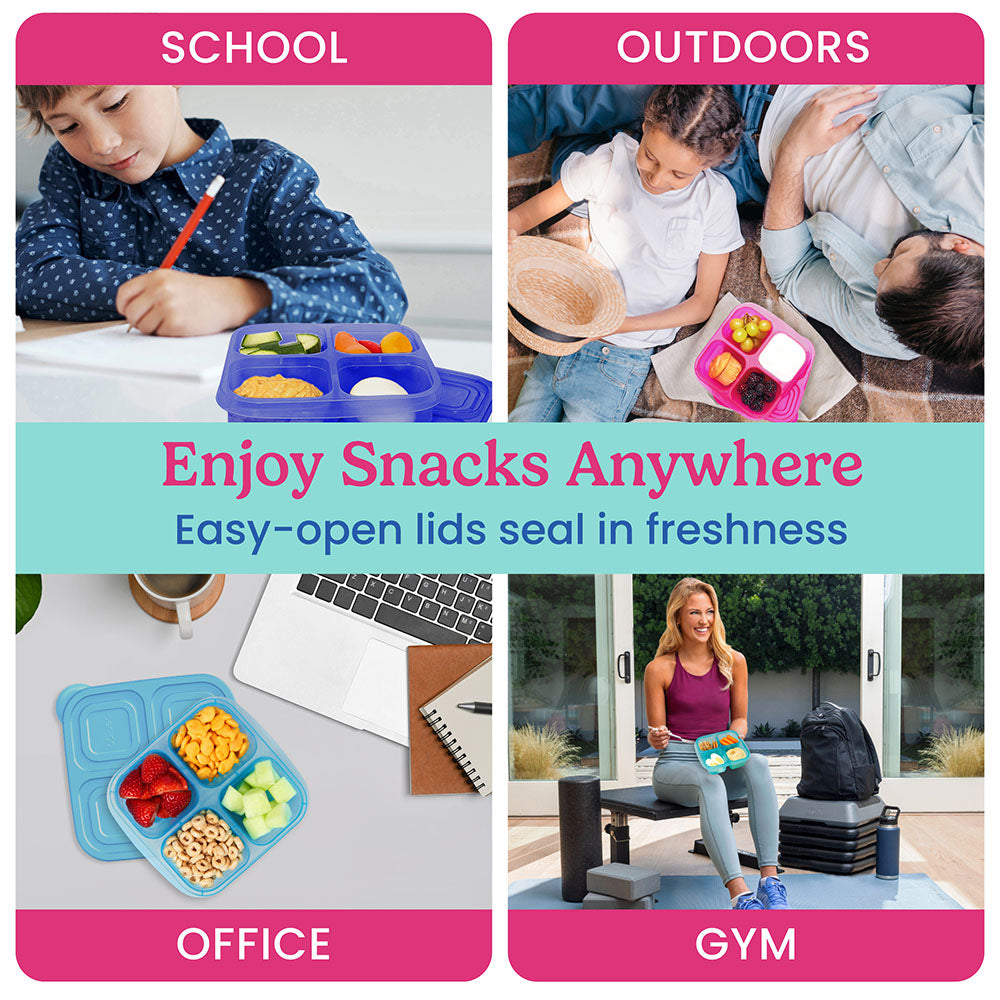 Easyboxes 4-Compartment Snack Containers 20-Piece Set