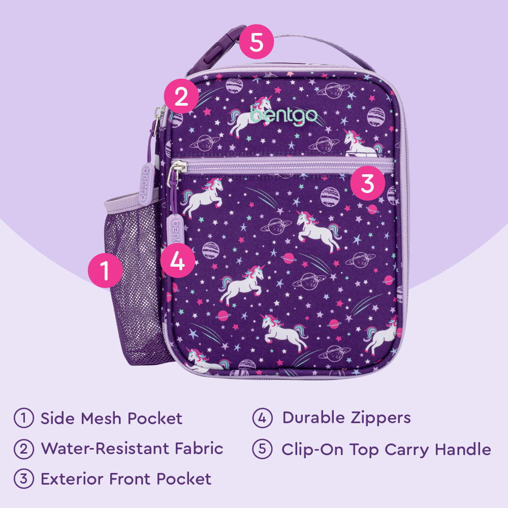 Kids Snap & Go Lunch Box, Insulated Lunch Tote, & Ice Packs