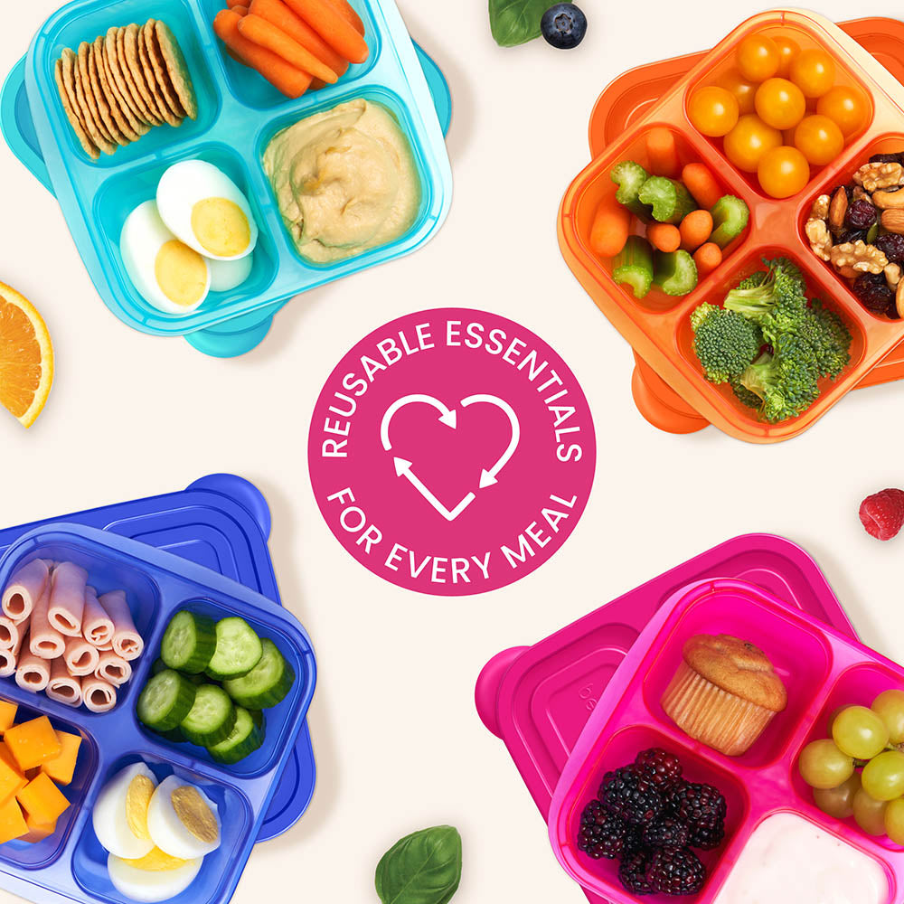 Easyboxes 4-Compartment Snack Containers 20-Piece Set