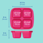 Easyboxes 4-Compartment Snack Containers 20-Piece Set