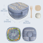 Glass Prints All-in-One Salad Container