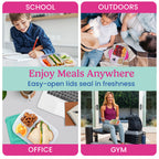 Easyboxes 3-Compartment Food Containers 8-Piece Set