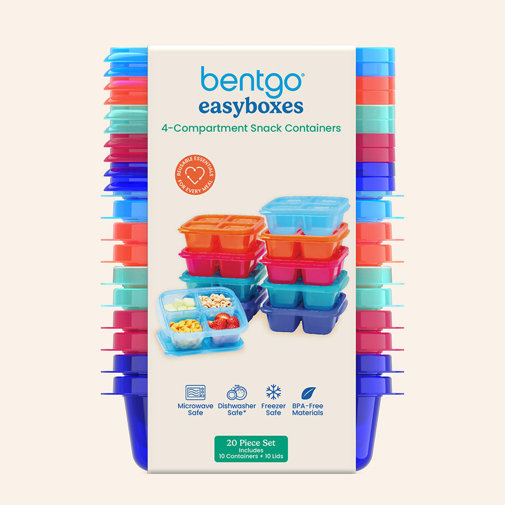 Easyboxes 4-Compartment Snack Containers 20-Piece Set