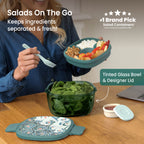 Glass Prints All-in-One Salad Container