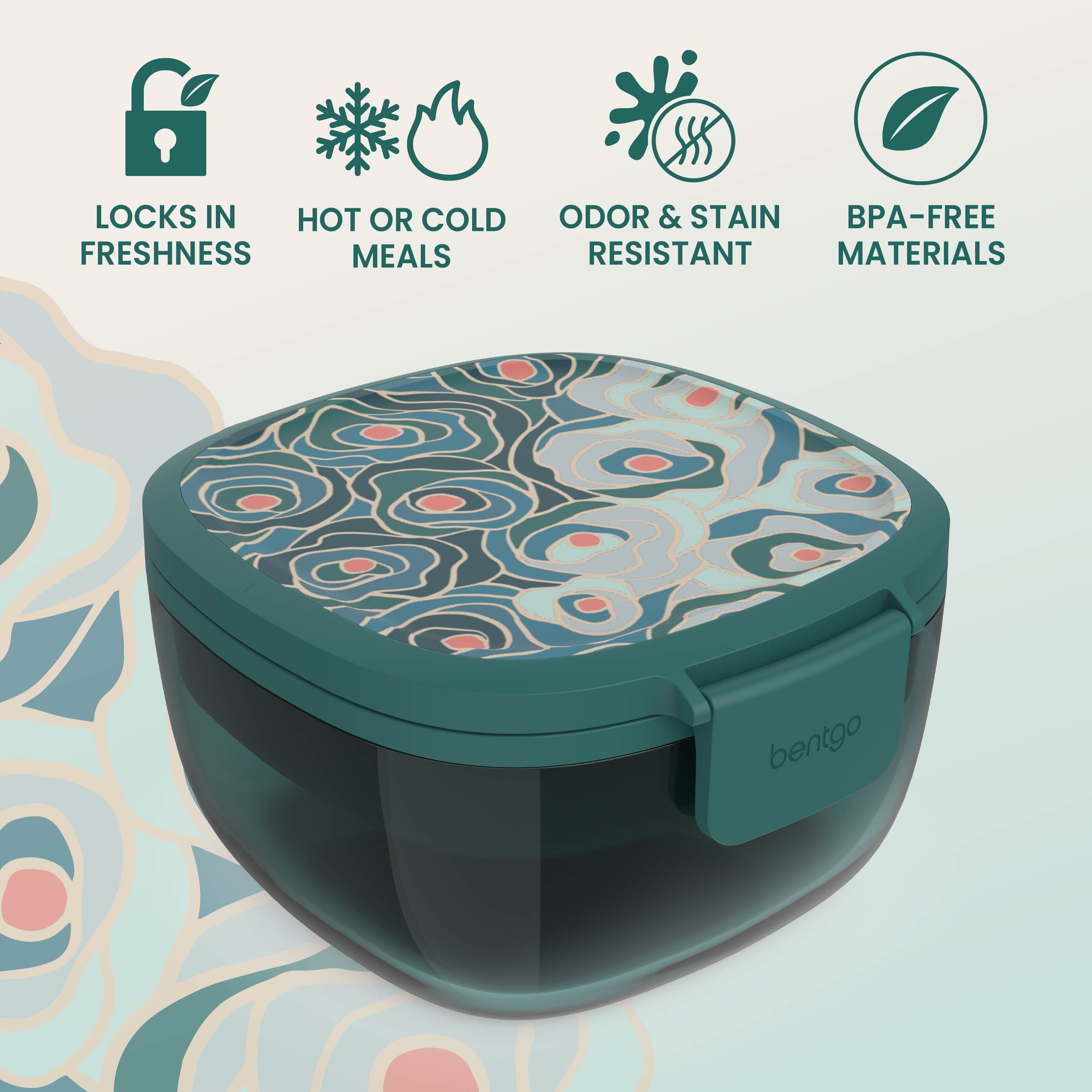 Glass Prints All-in-One Salad Container