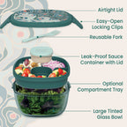 Glass Prints All-in-One Salad Container
