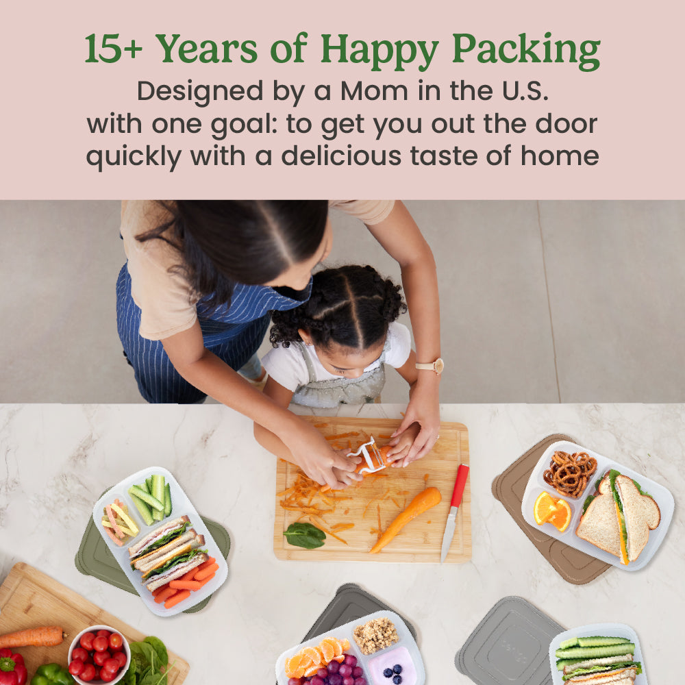 Easyboxes 3-Compartment Food Containers 8-Piece Set