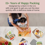 Easyboxes 3-Compartment Food Containers 8-Piece Set
