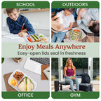 Easyboxes 3-Compartment Food Containers 8-Piece Set