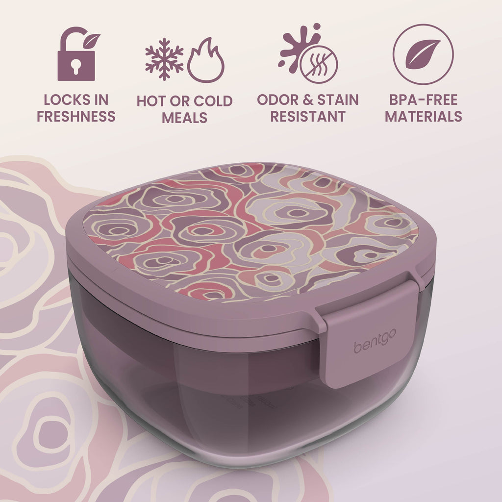Glass Prints All-in-One Salad Container