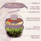 Glass Prints All-in-One Salad Container
