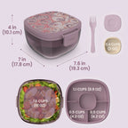 Glass Prints All-in-One Salad Container