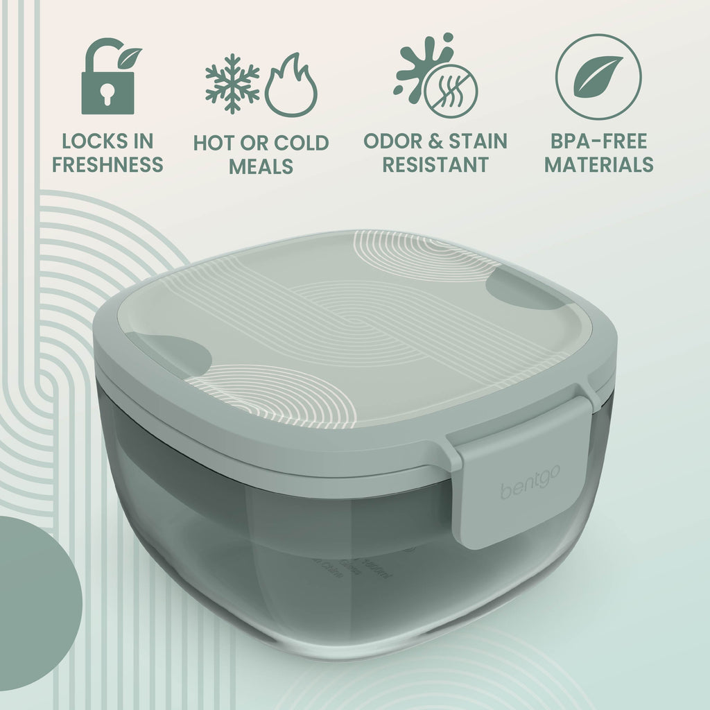 Glass Prints All-in-One Salad Container