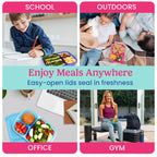 Easyboxes 3-Compartment Food Containers 8-Piece Set