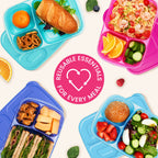 Easyboxes 3-Compartment Food Containers 8-Piece Set