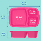 Easyboxes 3-Compartment Food Containers 8-Piece Set
