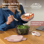 Glass Prints All-in-One Salad Container