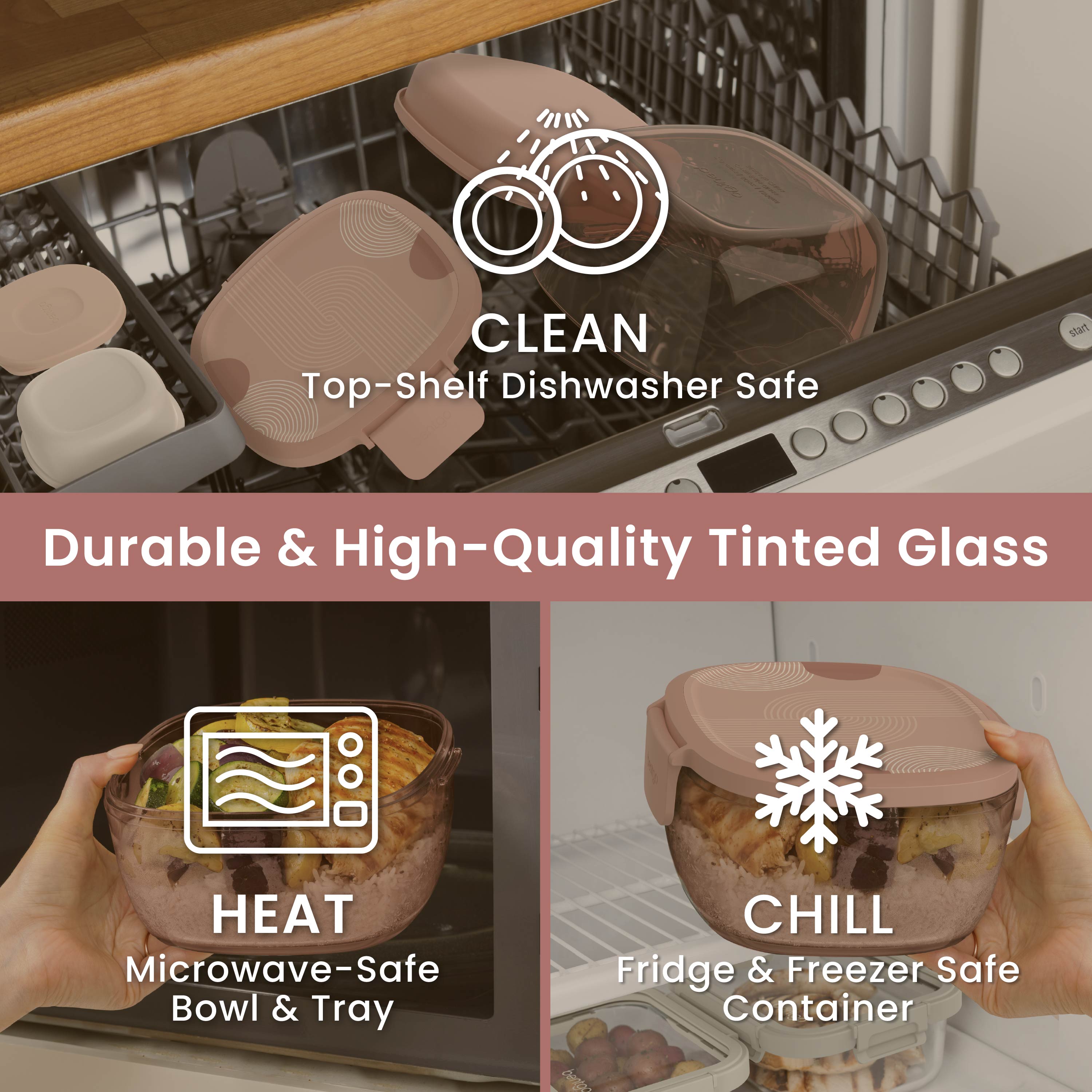 Glass Prints All-in-One Salad Container