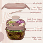 Glass Prints All-in-One Salad Container