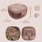 Glass Prints All-in-One Salad Container